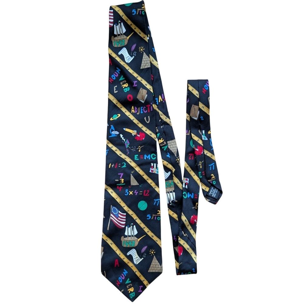 Vintage Collector Save the Children Silk Tie "Teacher's Lessons"